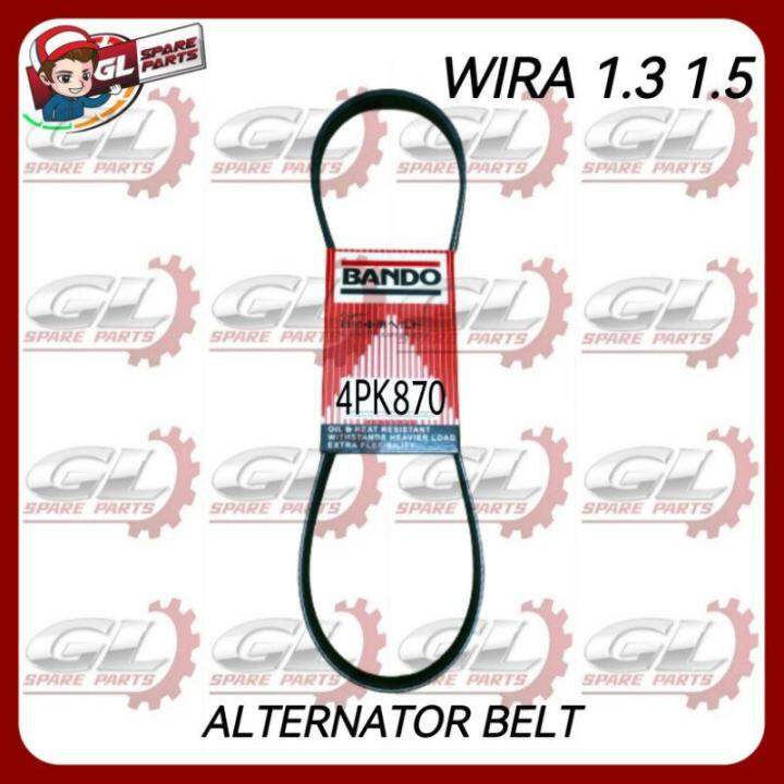 FAN BELT ALTERNATOR BANDO (4PK870) PROTON WIRA 1.3,1.5 HONDA CIVIC SH4