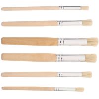 Brush Brushes Painting Wooden Acrylic Set Nylon Stencil Oil Handle Watercolor Round Paintbrushes Artist Wood Wax Tip Paintbrush Drawing Painting Suppl