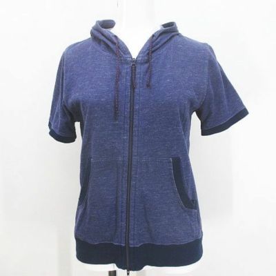 TWO: C short sleeve zip up hoodie 40 navy navy blue pocket Direct from Japan Secondhand