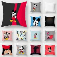 Disney Mickey Minnie Cartoon anime pillowcase 45*45cm Pillow pillowcase Childrens room decoration pillowcase Couple pillowcase