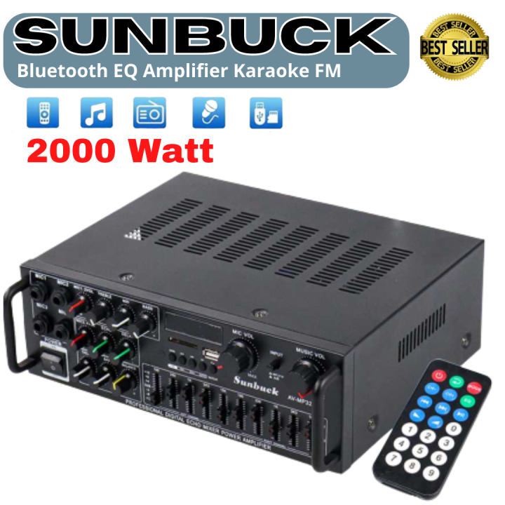 Amplifier Power Bluetooth 2000 Watt Murni Speaker Full Bass Subwoofer