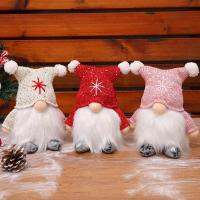 Christmas Glowing Horn Hat Gnome Desktop Ornaments Cute Elf Statues Home Desk