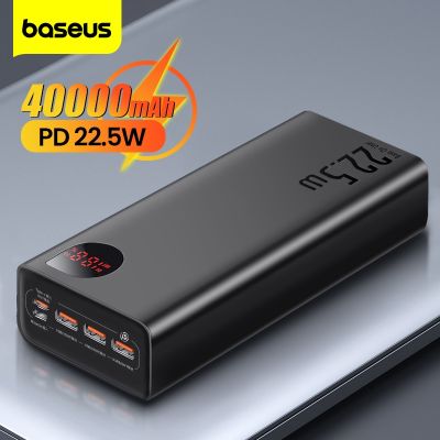 Baseus 40000mAh Power Bank External Battery Charger Large Capacity PD 22.5W Fast Charging Portable Powerbank For iPhone Xiaomi ( HOT SELL) tzbkx996