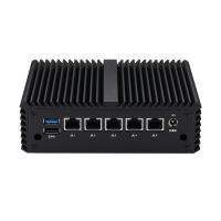 QOTOM Firewall Micro Appliance Fanless Mini PC Q10821G5-S08 Celeron J6412 5 X I225-VI226-V 2.5G LAN Gateway Firewall