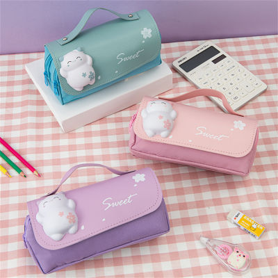 Pencil Pouch Bag Girls School Supplies Multifunctional Pencil Pouch Cute Pencil Case Large Capacity Pencil Bag