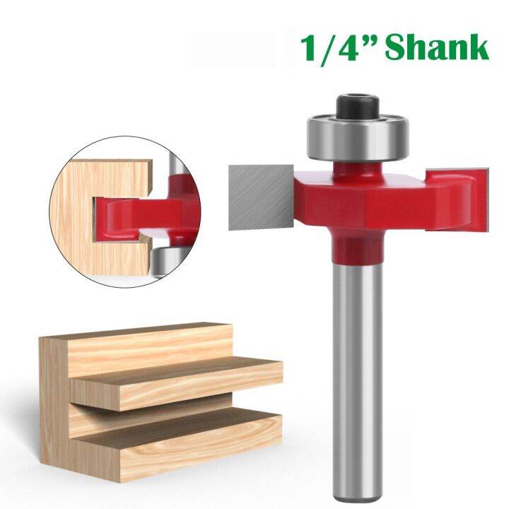 1PC 1/4" 6.35MM Shank Milling Cutter Wood Carving TType Biscuit Joint