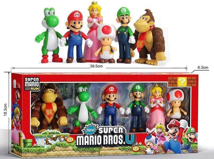 Super Mario Bros Toys Action Figures 6 pcs / Set Lazada PH