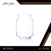 JJGLASS - (AMORN) BT 179-27 - ขวดโหลแก้ว โหลจัดสวน โหลใบใหญ่ แฮนด์เมด แบบปากตัด เนื้อใส