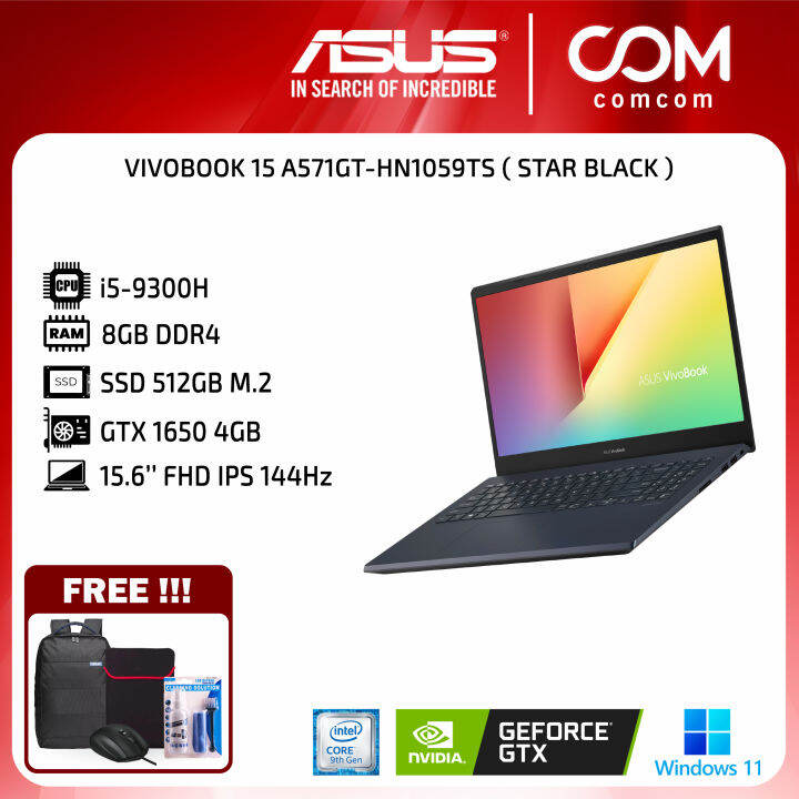 NOTEBOOK (โน้ตบุ๊ค) ASUS VIVOBOOK 15 A571GT-HN1059TS (STAR BLACK ...