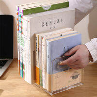 Homenhome อะคริลิคใส Bookends เดสก์ท็อปผู้ถือหนังสือโรงเรียนเครื่องเขียน Bookend Book Storage Rack Organizer