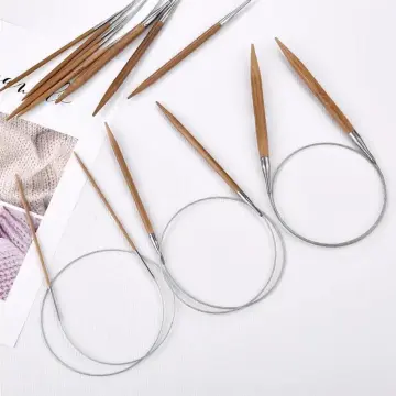 Knitting Needles Circular DIY Double Cusp Crochet Hooks Set Soft Tube  Bamboo