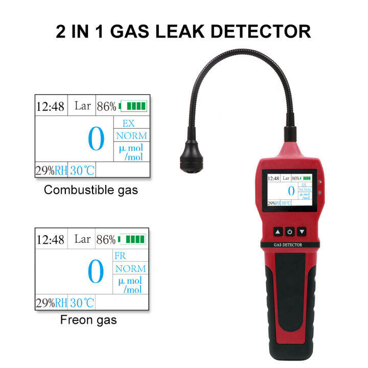 Portable 2 in 1 Gas leak detector Refrigerant leak Detector Freon gas