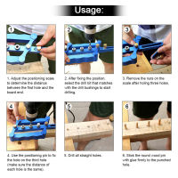 Self Centering Jig Pratical ไม้ เจาะ รู ชุด Self Centering Doweling Jig งานไม้เครื่องมือพร้อม 9 เจาะ Bushings สำหรับช่างไม้