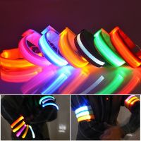 Night Armband Light USB Rechargeable LED Reflective Cycling Running Arm Belt Various Light Emitting Mode Warning Wristband Light Lights Reflectors