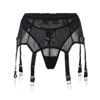 【YF】✗❇  Ohyeahlady Mesh Suspender Belts Size Garters 6 Wide Straps Metal for Womens Thigh Stockings