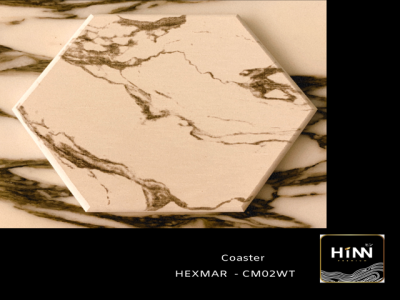 HiNN Premium ที่รองแก้วหินซับน้ำรุ่น HEXMAR