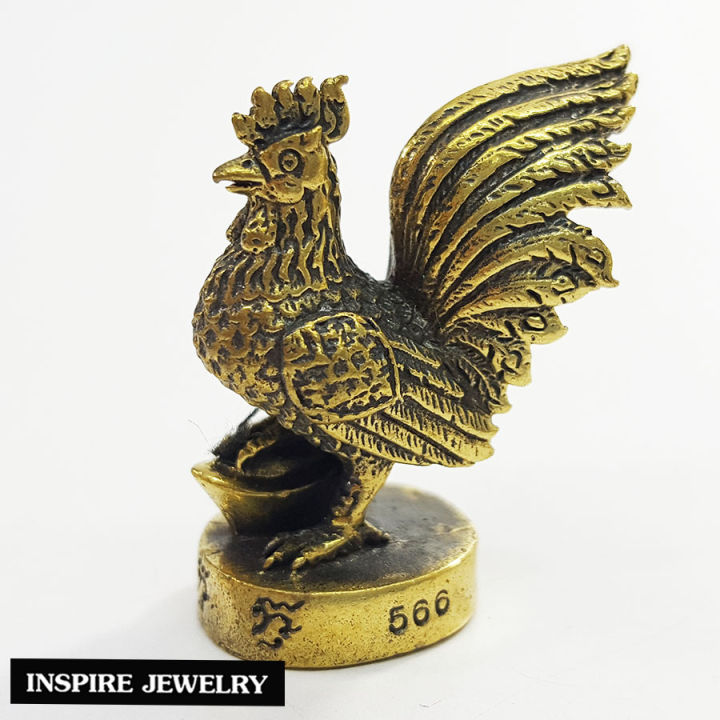 inspire-jewelry-ไก่เหยีบก้อนทอง-ทองเหลือง-จิ๋ว-2cm-นำโชค-ร่ำรวย