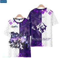 Siap 2023！New！untuk pengiriman: Star Iron 3 Honkai Rail Siluva Anime Print Round Neck Short Sleeve T-shirt Loose, Mens and Womens Fashion 2023 High quality products （Freeprinting of names）