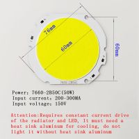 ชิพหลอดไฟ LED ไดโอดไฟสปอทไลท์ไฟดาวน์ไลท์ LED COB Chip ลูกปัดโคมไฟ LED 50W อุปกรณ์โคมไฟทำเล็บ30V 75V 150V