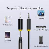 Audio Line to Line Recorder 3.5mm Plug Voice Audio Cable  Conversion Microphone Bidirectional Transcriber Recording Audio Cable Cables