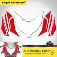 Motorcycle Front Fairing Engine Vehicle sticker 3D Edge Gel Protection Tank Paint pad For Ducati Panigale V4 / V4S 2018-2021 19