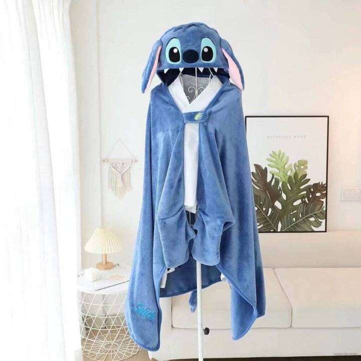 st1-เสื้อคลุมผ้าห่ม-ลายการ์ตูน-stitch-น่ารัก-มีฮู้ด-ให้ความอบอุ่น-สําหรับนักเรียน-สํานักงาน