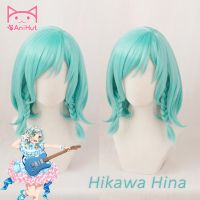 [AniHut]Hikawa Hina Wig Game BanG Dream! Cosplay Wig Blue Synthetic Women Hair Bandori Cosplay Hikawa Hina Costume