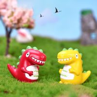 【XX】Adorável Animal Jardinagem Miniaturas  Micro Paisagem Ornamentos  Bonsai  Dinossauro Vermelho  Home Decoração Do Jardim  Artesanato De Resina