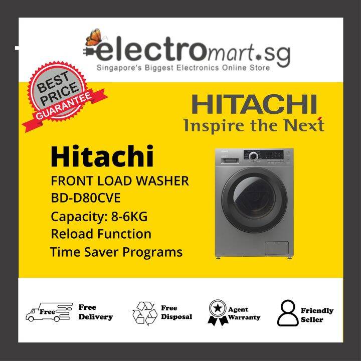 HITACHI BDD80CVE FULL DRYER WASHING MACHINE 3CS WH Lazada Singapore