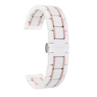 ：》《{ 20Mm 22Mm Stainless Steel Ceramic Watch Band For  Galaxy Watch Active 40Mm 44Mm Watch Strap Butterfly Buckle Bracelet