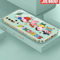 เคส JIUMOO สำหรับ Huawei Nova 5i P20 Lite 2019เคสลาย Crayon Shin-Chan ใหม่กรอบสี่เหลี่ยมพื้นผิวเคสซิลิกาเจลกันกระแทกเคสมือถือฝาครอบป้องกันเลนส์กล้องถ่ายรูป