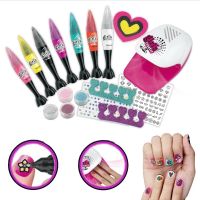 Childrens Nail Art Pen Set Girls Makeup Toys Hand Household Cosmetics DIY Nail Pens Decoration Birthday Gifts Toys for girls