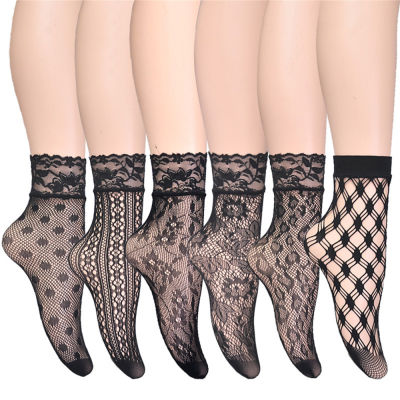 Women Sheer Fishnet Summer Ladies Ultrathin Lace Ankle Socks Short Socks