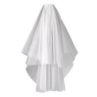 Cut Edge Bridal Veils Short Two- Layer Wedding Party Bride Veil Hair Accessories for Women and Girls Hair Accessories