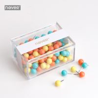 Never Mixed Color Thumb Tacks Photo Soft Cork Board Push Pin Thumbtack Rainbow Pin Tacks Office Decorative Stationery 120pcs