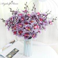 【CC】 Artificial Bouquet Phalaenopsis Dancing Orchid Wedding Ornaments Arrangement Silk Floral Wholesalers