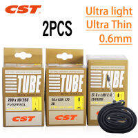 CST 2PCS จักรยาน Ultralight ด้านใน2627.529700C ยางบิวทิลกล้องภายในยางสำหรับ MTB จักรยาน Prestaschrader