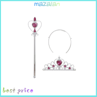 mazalan 1ชุดคริสตัลผู้หญิง Tiara มงกุฎเจ้าหญิง + Magic Wand Girls อุปกรณ์ผม