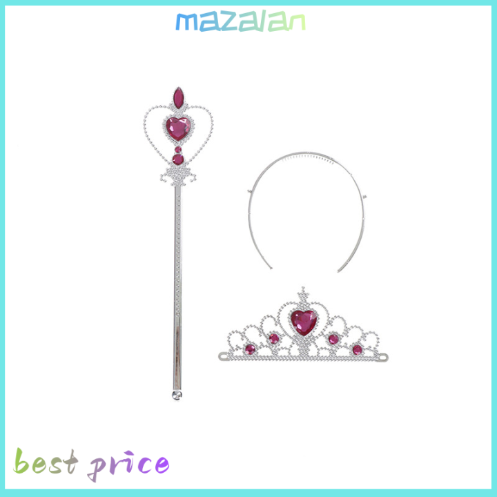 mazalan-1ชุดคริสตัลผู้หญิง-tiara-มงกุฎเจ้าหญิง-magic-wand-girls-อุปกรณ์ผม