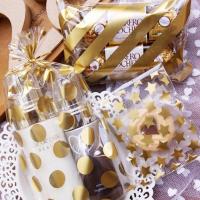 【DT】 hot  Hot 50Pcs/lot 8x10+3cm golden star design adhesive bag cookies diy Gift Bag for Christmas Wedding Party Candy Food Packaging bag