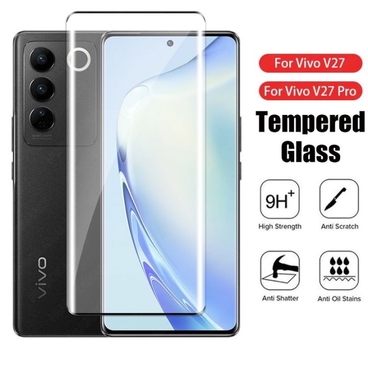 Full Coverage Tempered Glass For Vivo V29 5g V27 Pro V25 X90 X80 X60 Pro Curved Screen Protector 6648