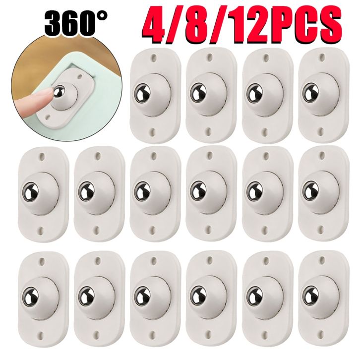 4-8-12pcs-self-adhesive-caster-swivel-wheels-stainless-steel-universal-wheel-360-rotation-pulley-sticky-swivel-moving-rollers