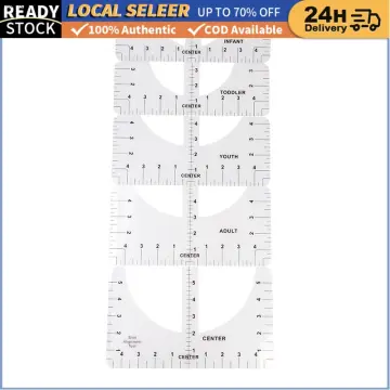 6PCS Tshirt Ruler Guide Set T-shirt Alignment Rulers to Center Designs  Vinyl
