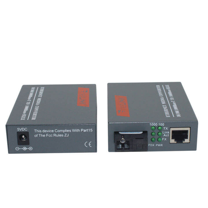 1 Pair HTB GS 03 AB Gigabit Fiber Media Converter 1000Mbps Single Mode Single Fiber SC Port 20KM