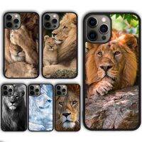 Big Lion On Stone snow Phone Case Cover for iPhone 13 14 11 12 Mini Pro Max XR XS 6 7 8 Plus SE2020 Samsung Galaxy S21 S22 Ultra