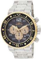 Invicta Mens Pro Diver Quartz Watch with Stainless-Steel Strap, Silver, 22 (Model: 25075)