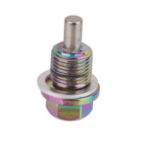 Lazarashop M14X1.25 Anodizedน้ำมันเครื่องแม่เหล็กPan/Transmission Drain Plug Multicolor