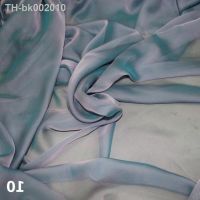 ♤๑ Iridescent Lightweight Sheer Silky Chiffon Tulle Fabric Sewing Fabric for Dress Backgroud Black White Pink Blue By the Meter