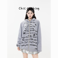 Chic Clothing เสื้อฮู้ด เสื้อแขนยาวอบอุ่น หลวมและสบาย นุ่มนวล ทันสมัย แฟชั่น ทันสมัย WWY239129P 38Z230918