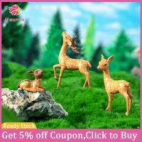 Jiogein 4PCS กวางรุ่นเครื่องประดับกวางขนาดเล็ก Bonsai Deer Decorations Garden Deer Miniatures